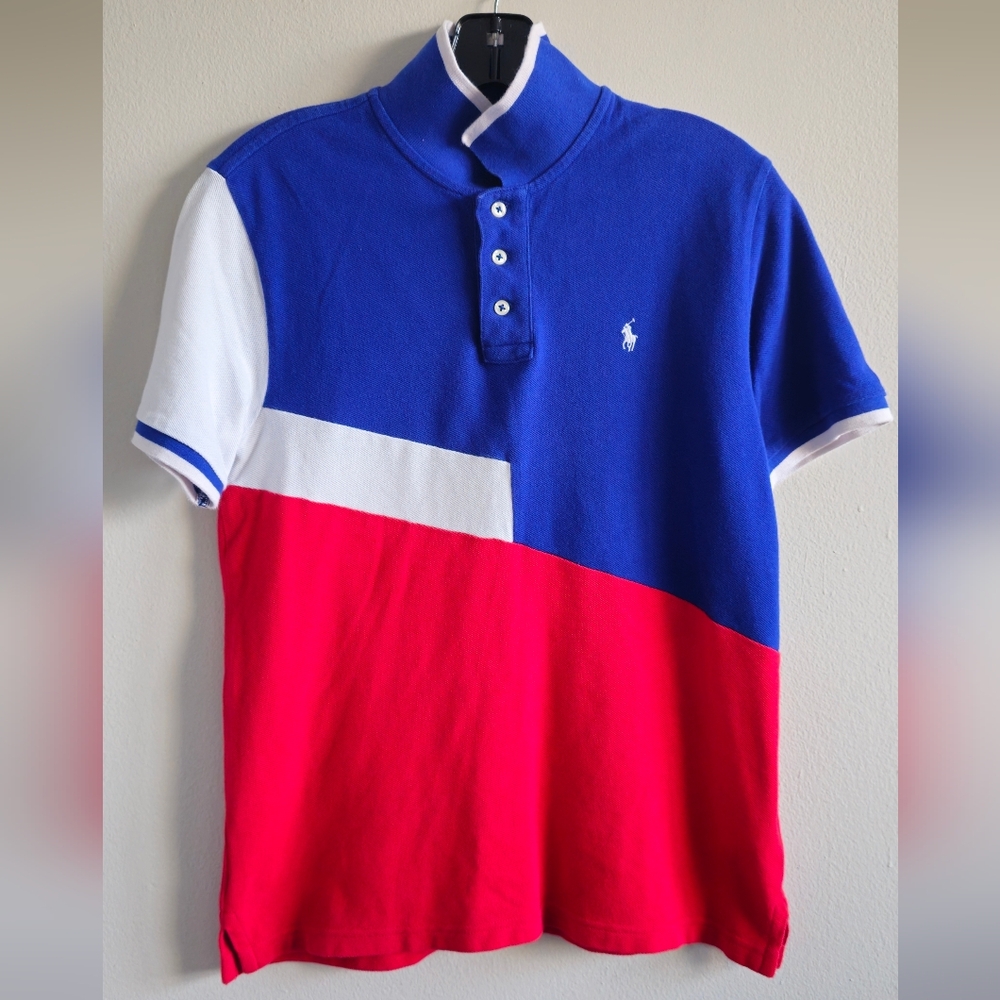 Polo by Ralph Lauren Boy's Tri-Color Polo Shirt Size L(14-16) 100% Cotton